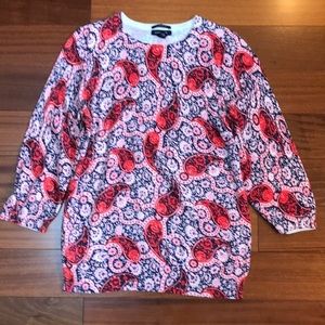Pink Paisley Sweater from Lands End